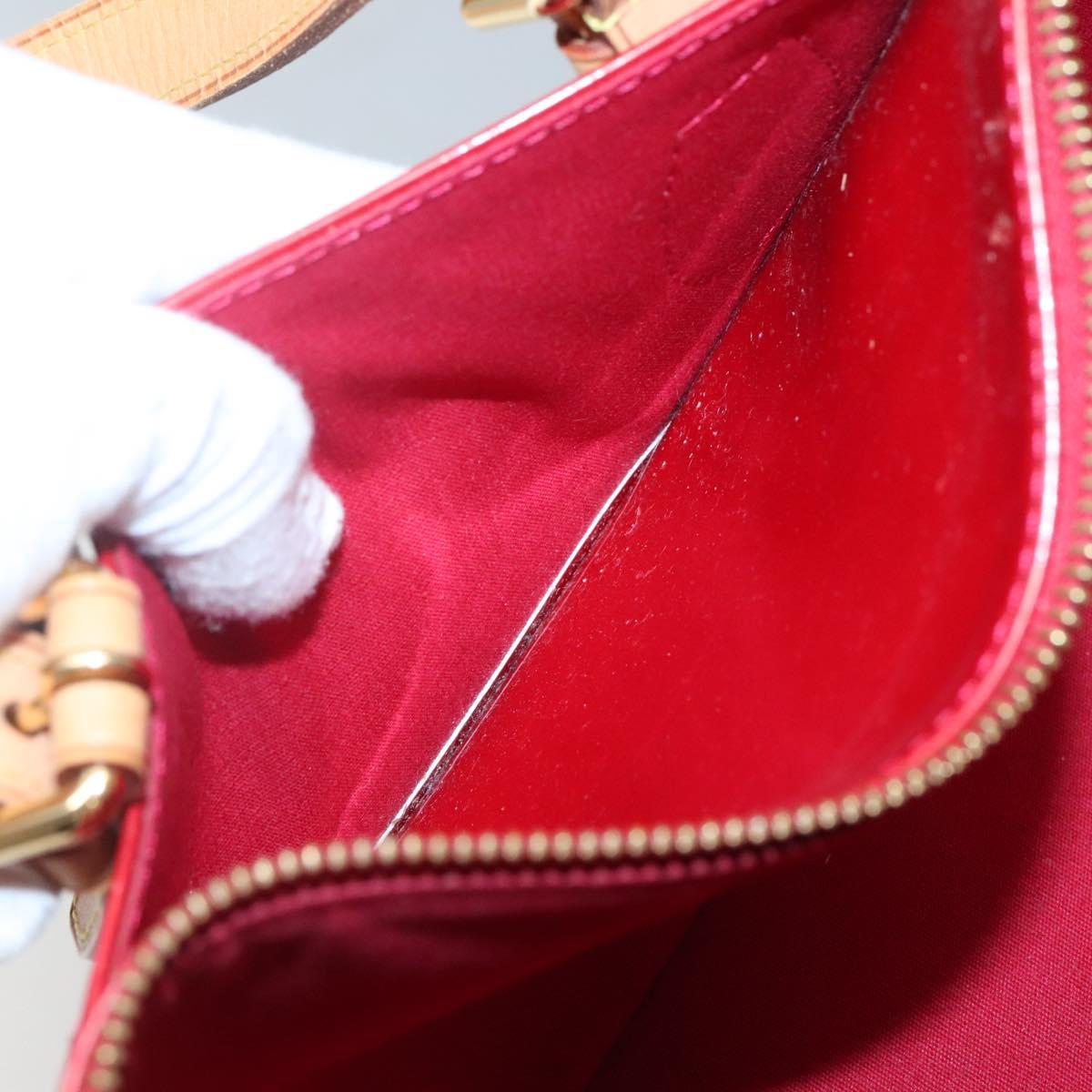 LOUIS VUITTON Vernis Rosewood Avenue Hand Bag Pomme D'amour M93507 Auth 142264