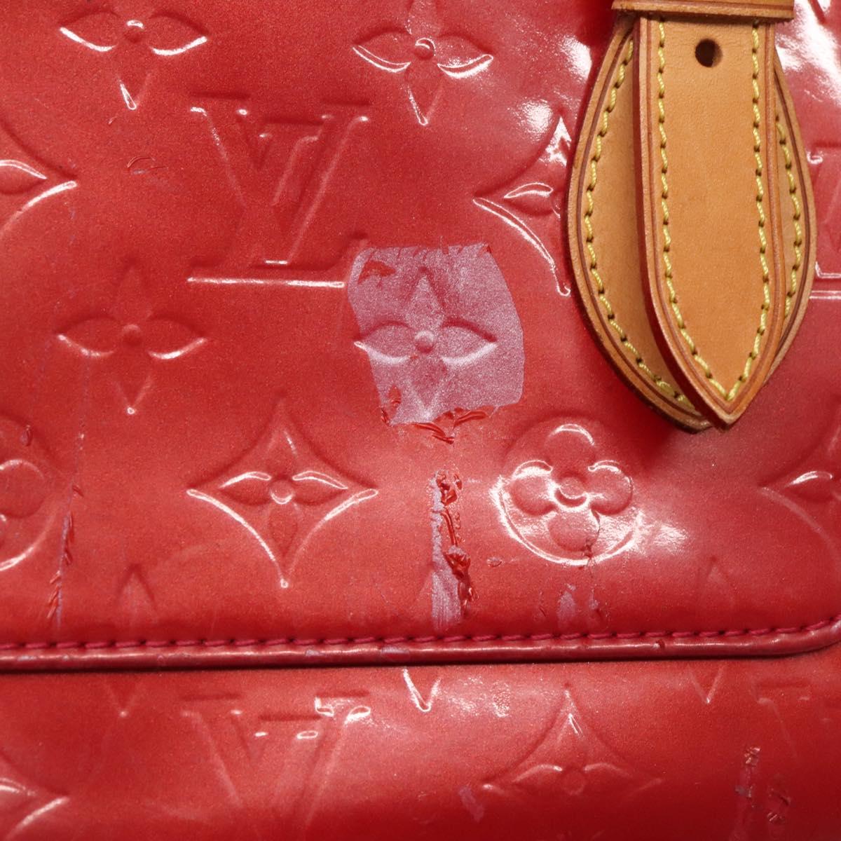 LOUIS VUITTON Vernis Rosewood Avenue Hand Bag Pomme D'amour M93507 Auth 142264