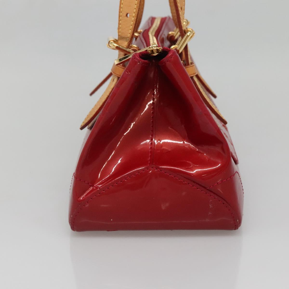 LOUIS VUITTON Vernis Rosewood Avenue Hand Bag Pomme D'amour M93507 Auth 142264
