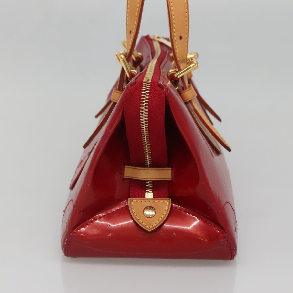 LOUIS VUITTON Vernis Rosewood Avenue Hand Bag Pomme D'amour M93507 Auth 142264