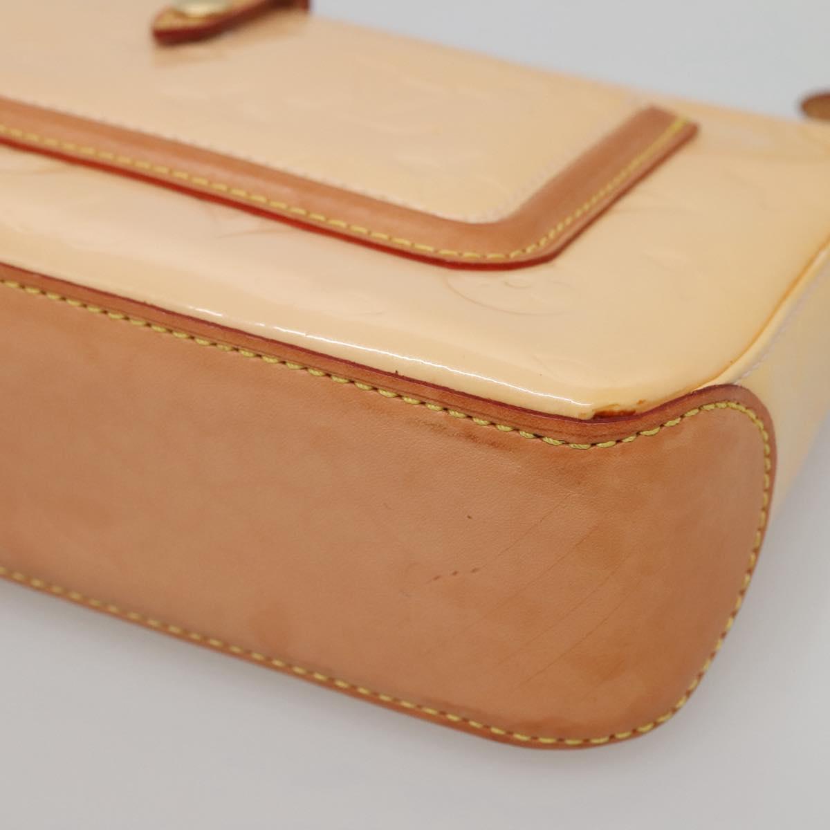 LOUIS VUITTON Vernis Mallory Square Accessory Pouch Pink M91292 LV Auth 142265