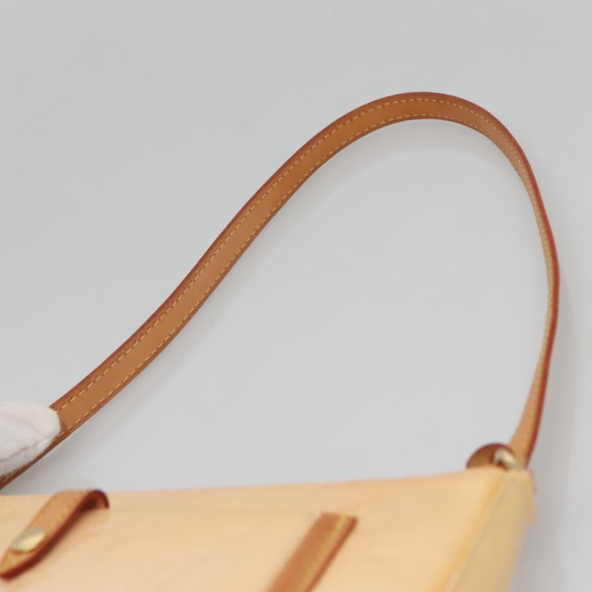 LOUIS VUITTON Vernis Mallory Square Accessory Pouch Pink M91292 LV Auth 142265