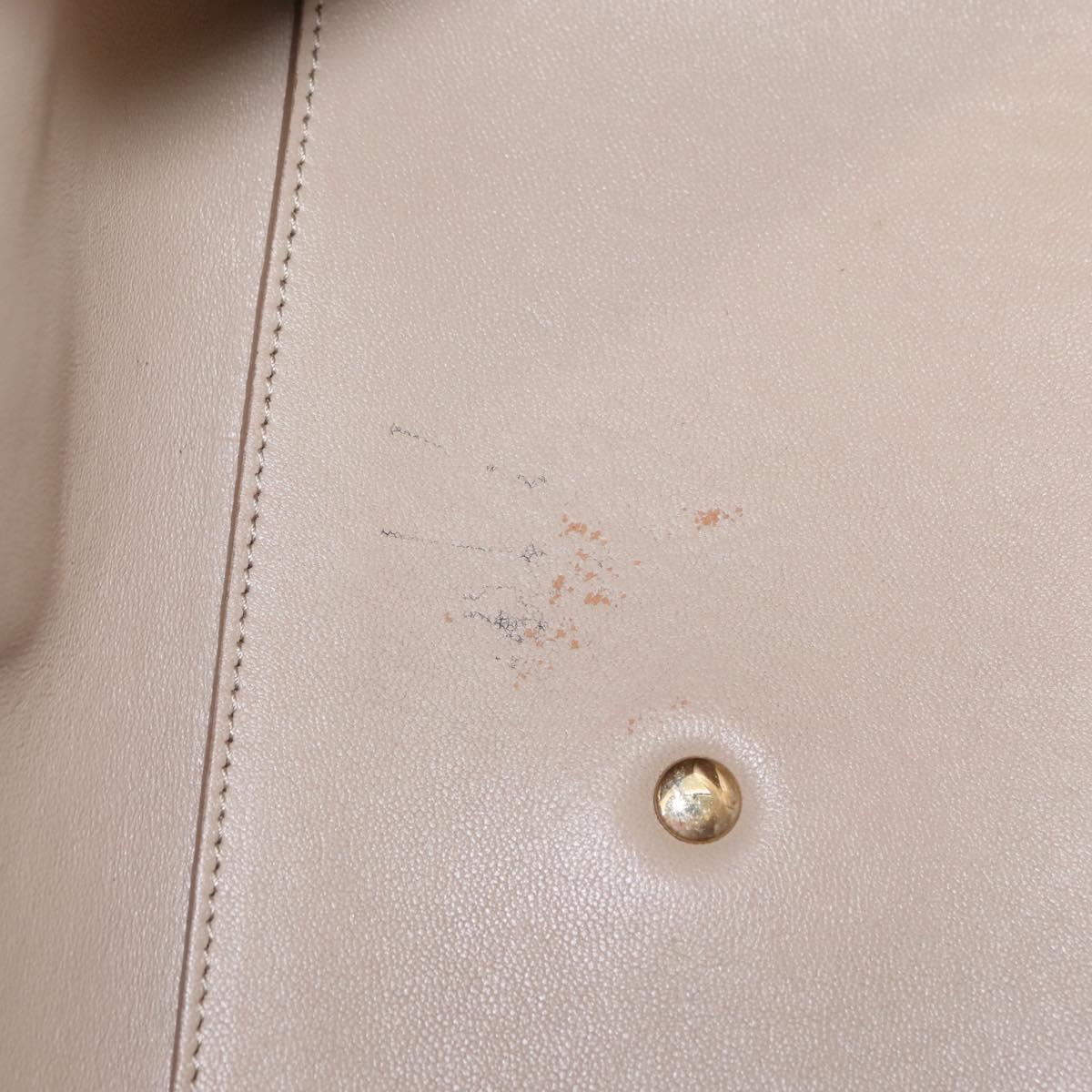 Salvatore Ferragamo Gancini Hand Bag Leather Pink Gold Auth 142269