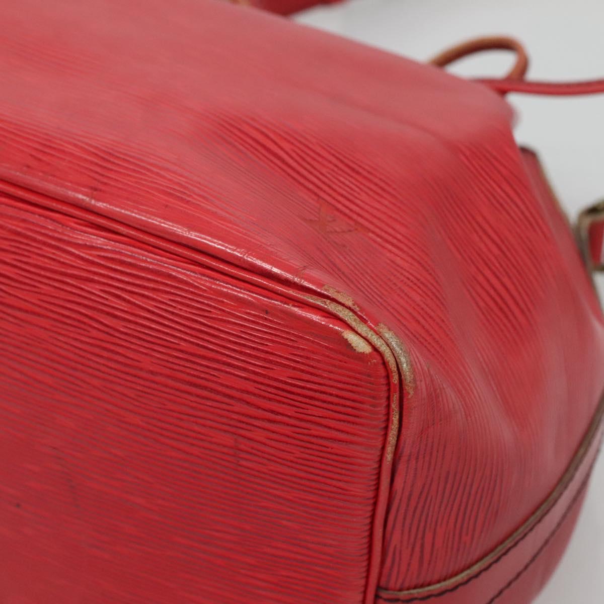 LOUIS VUITTON Epi Petit Noe Shoulder Bag Red M44107 LV Auth 142271