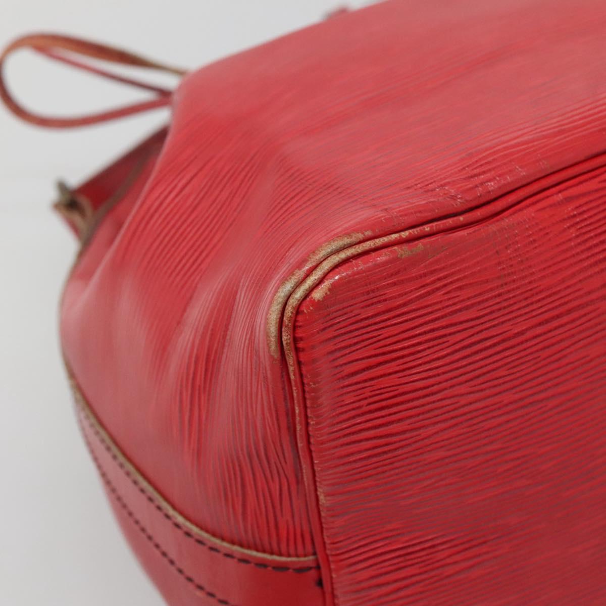 LOUIS VUITTON Epi Petit Noe Shoulder Bag Red M44107 LV Auth 142271