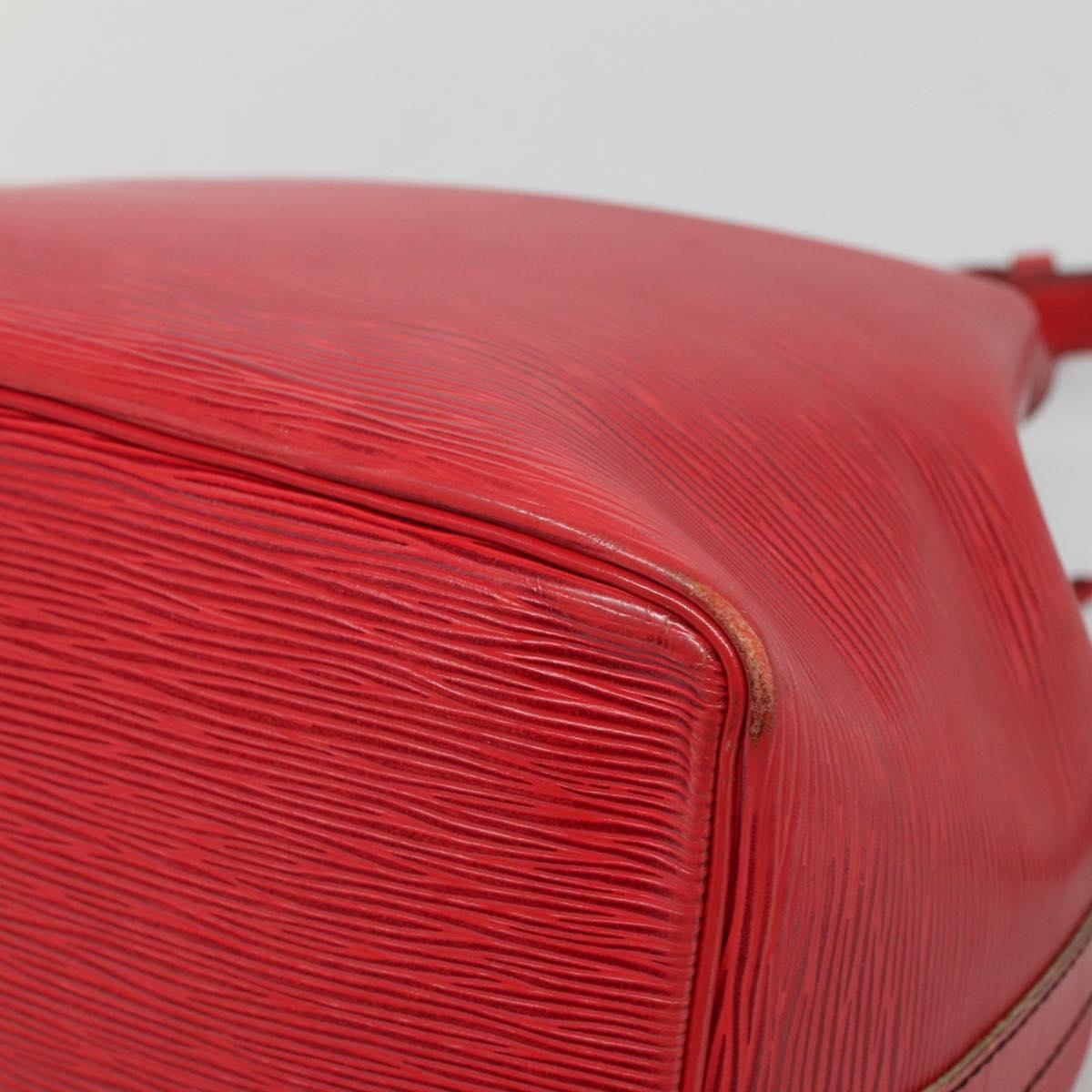 LOUIS VUITTON Epi Petit Noe Shoulder Bag Red M44107 LV Auth 142271