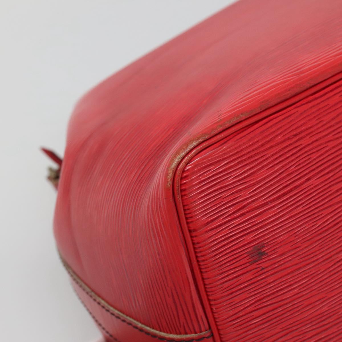 LOUIS VUITTON Epi Petit Noe Shoulder Bag Red M44107 LV Auth 142271