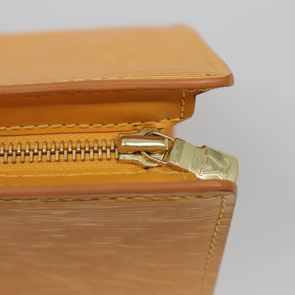 LOUIS VUITTON Epi Sac Triangle Hand Bag Yellow M52099 LV Auth 142272