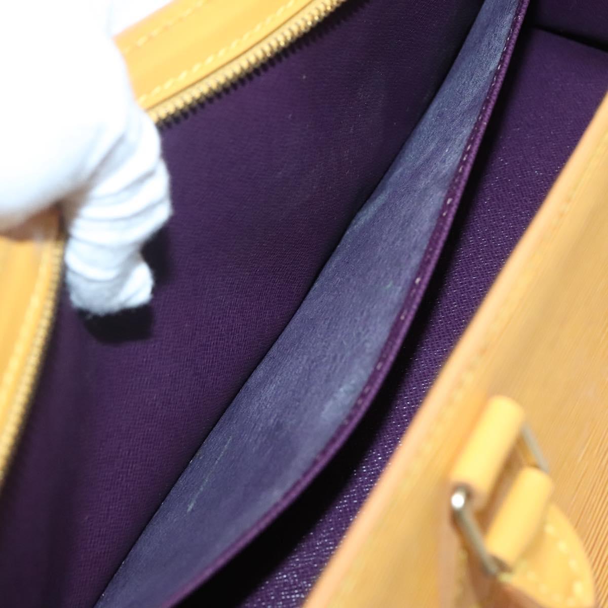 LOUIS VUITTON Epi Sac Triangle Hand Bag Yellow M52099 LV Auth 142272
