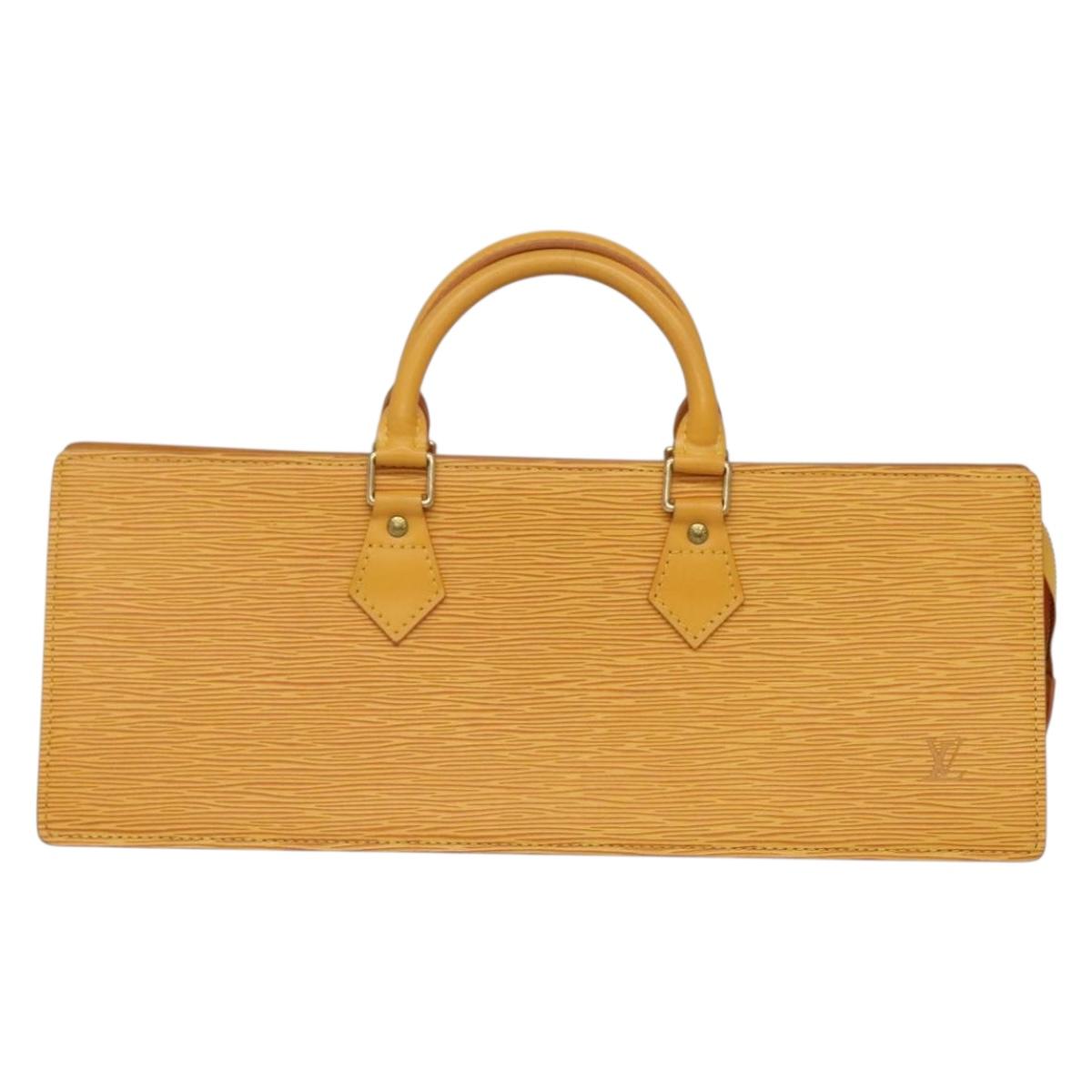 LOUIS VUITTON Epi Sac Triangle Hand Bag Yellow M52099 LV Auth 142272