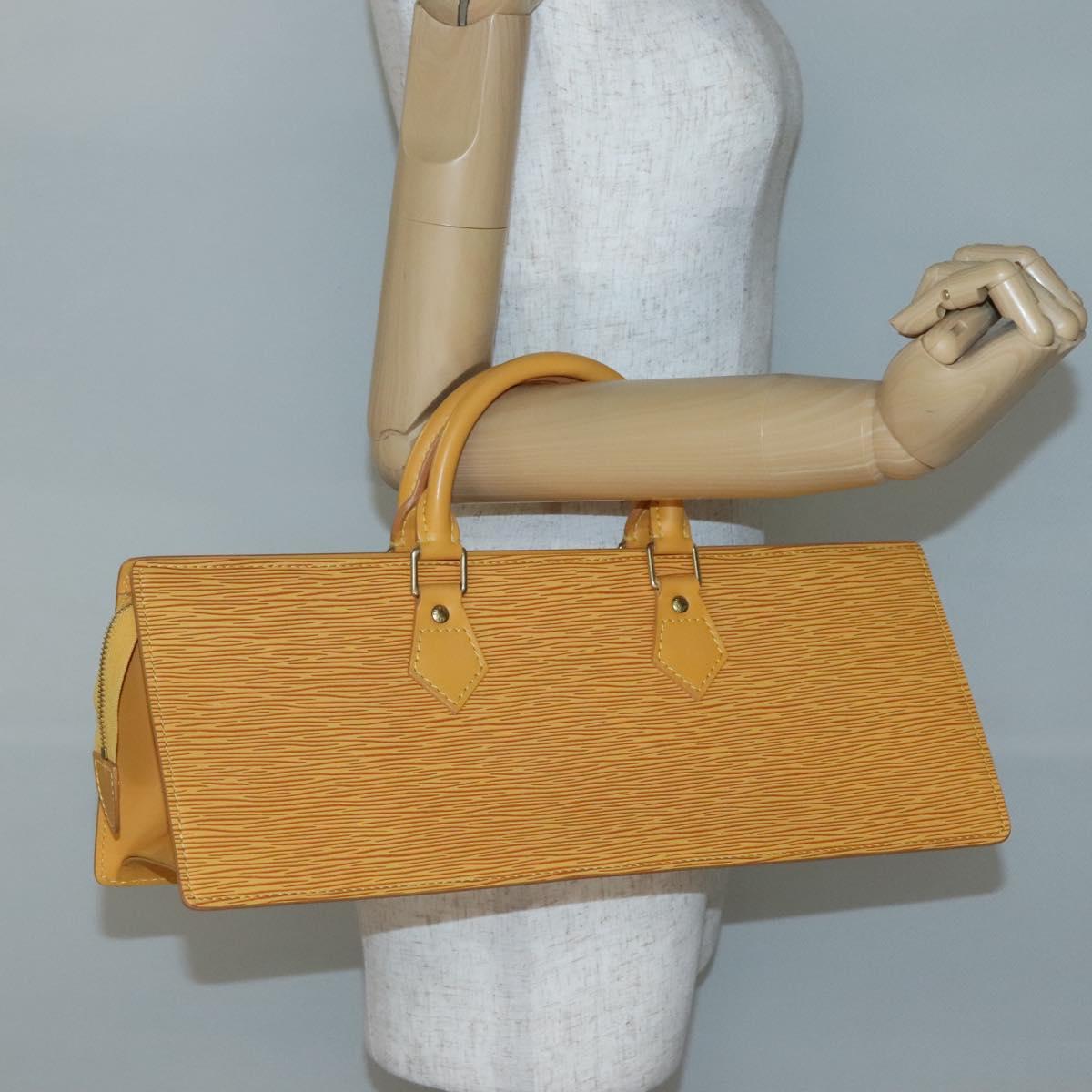 LOUIS VUITTON Epi Sac Triangle Hand Bag Yellow M52099 LV Auth 142272