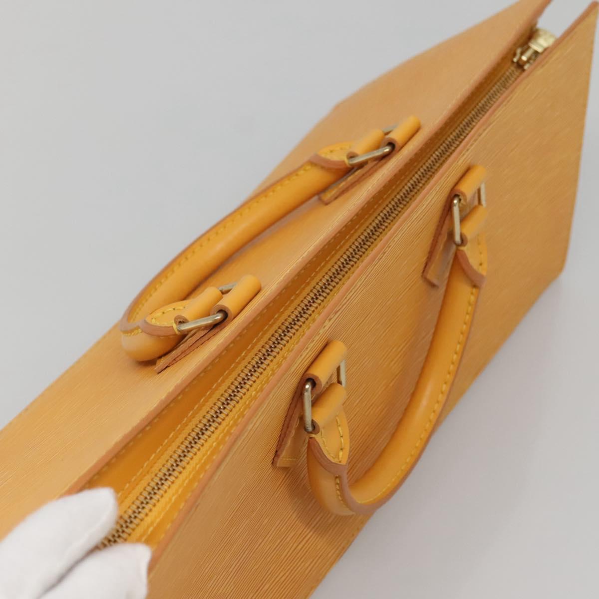 LOUIS VUITTON Epi Sac Triangle Hand Bag Yellow M52099 LV Auth 142272