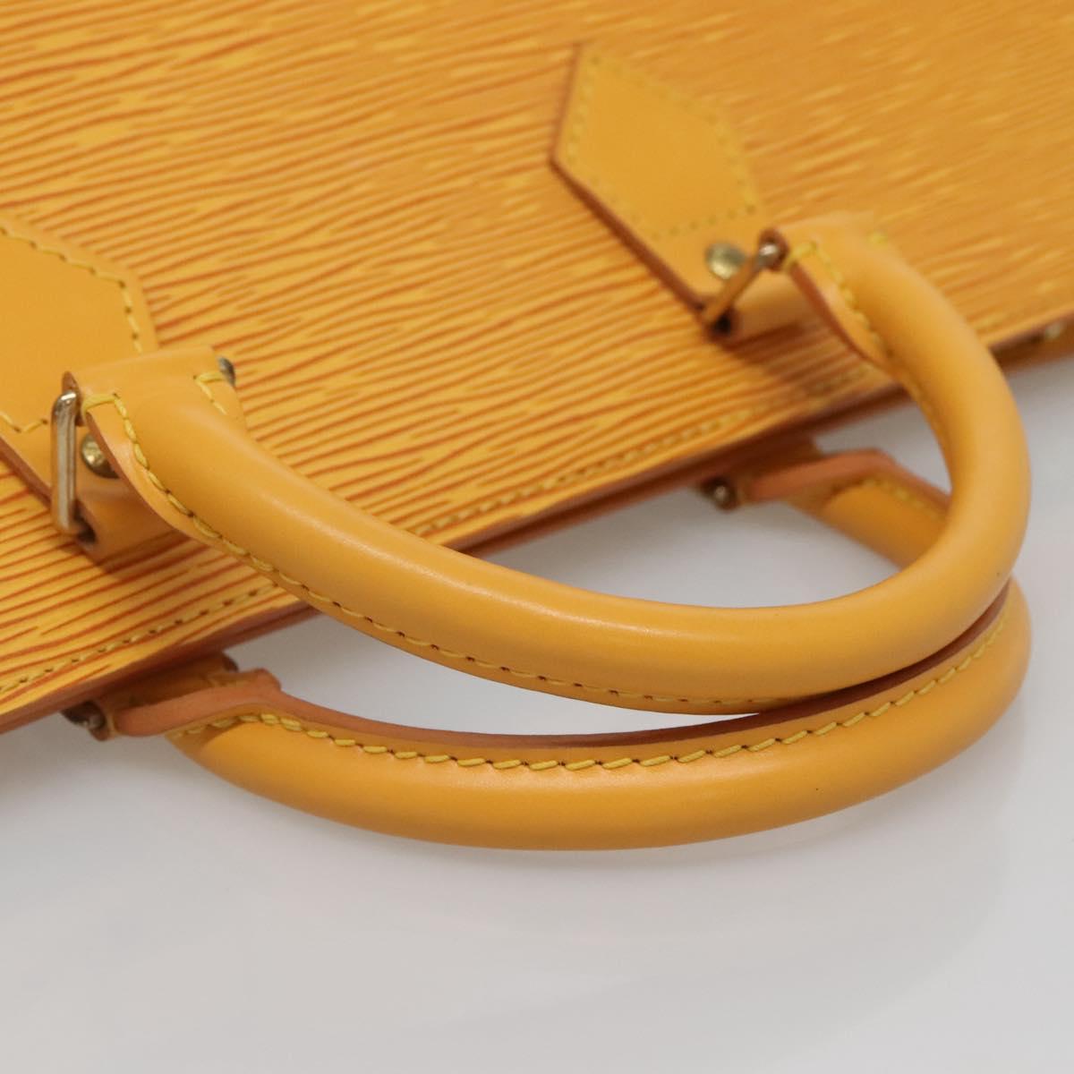 LOUIS VUITTON Epi Sac Triangle Hand Bag Yellow M52099 LV Auth 142272