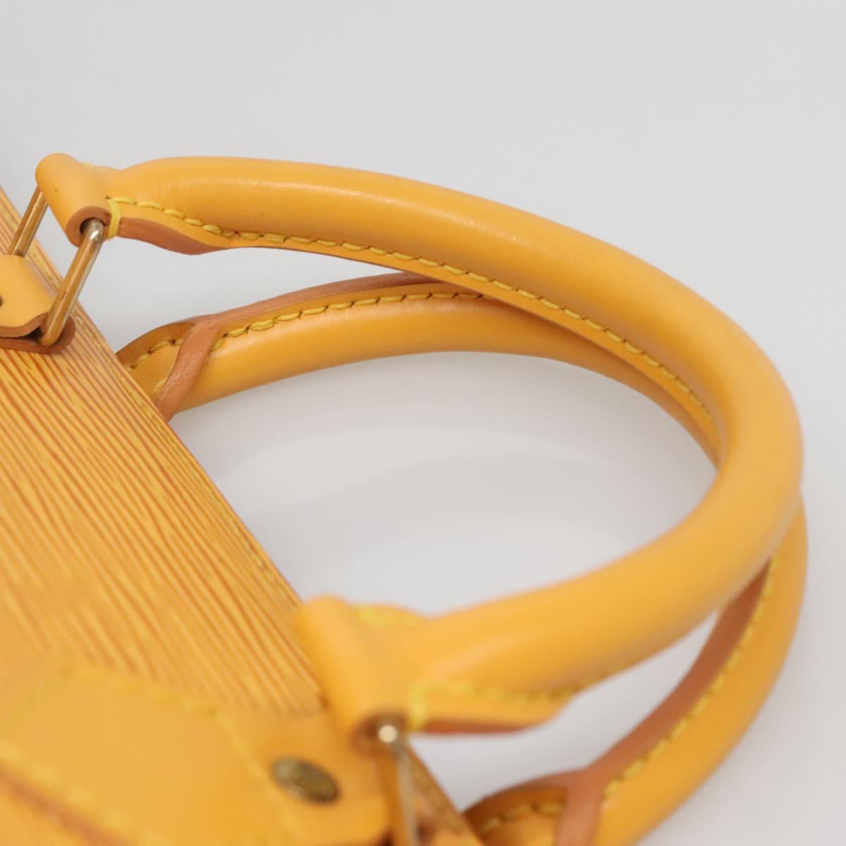 LOUIS VUITTON Epi Sac Triangle Hand Bag Yellow M52099 LV Auth 142272