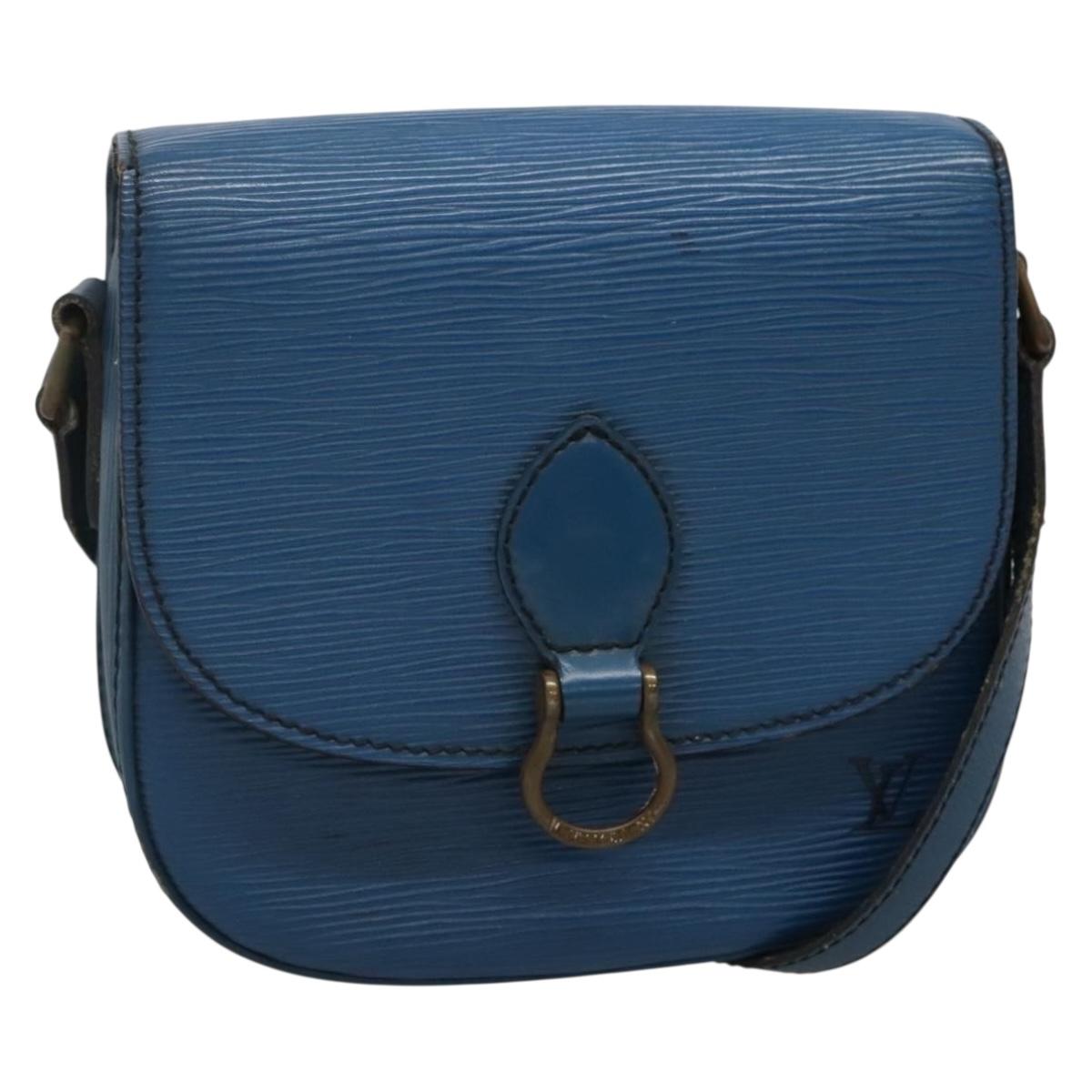 LOUIS VUITTON Epi Saint Cloud PM Shoulder Bag Blue M52195 LV Auth 142273