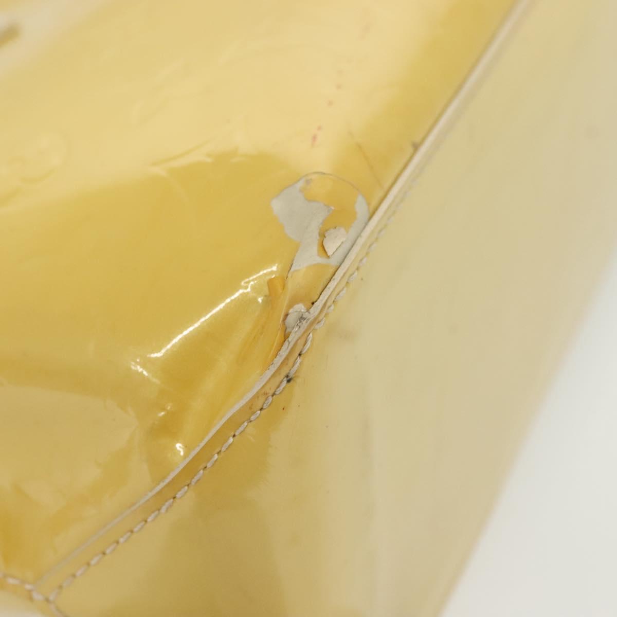 LOUIS VUITTON Monogram Vernis Wilshire PM Hand Bag Broncorail M91452 Auth 142274