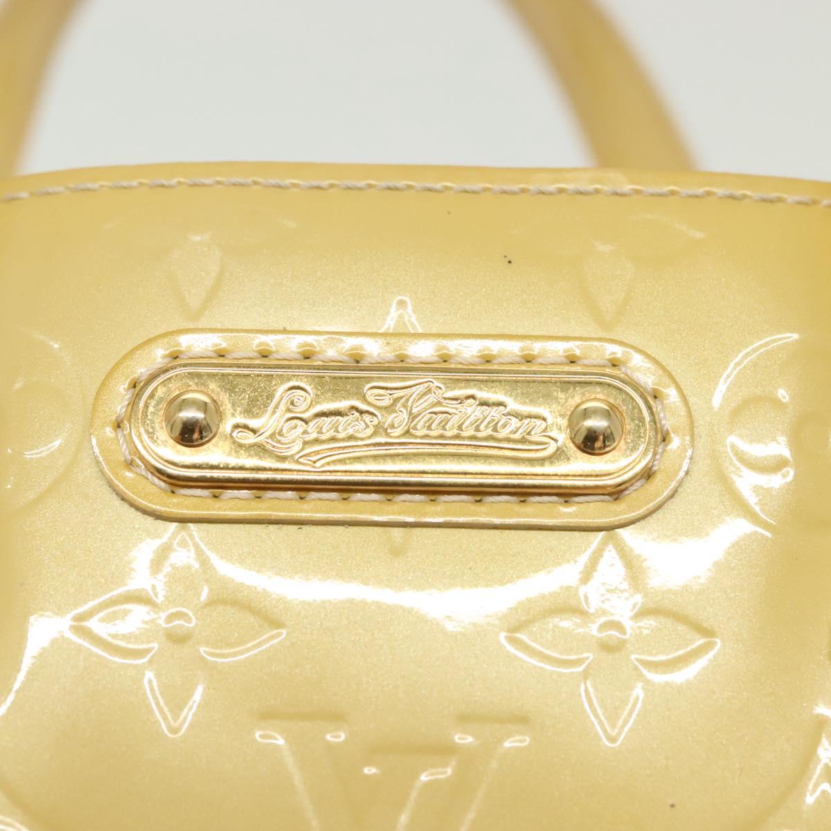 LOUIS VUITTON Monogram Vernis Wilshire PM Hand Bag Broncorail M91452 Auth 142274