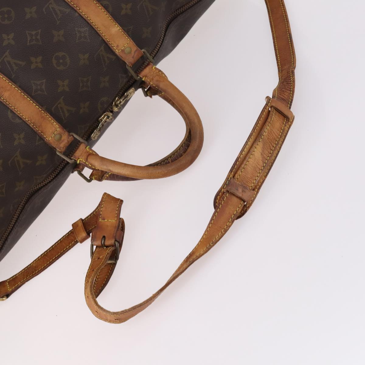 LOUIS VUITTON Monogram Keepall Bandouliere 50 Hand Bag M41416 LV Auth 142280