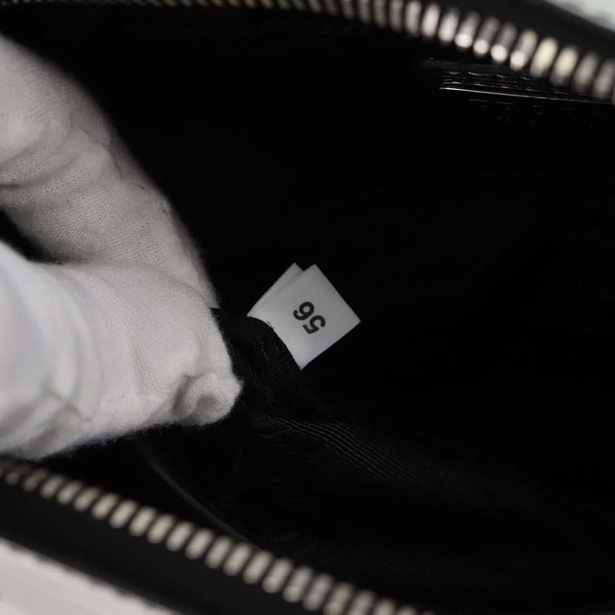 PRADA Shoulder Bag Leather Silver 2VH070 Auth 142285M