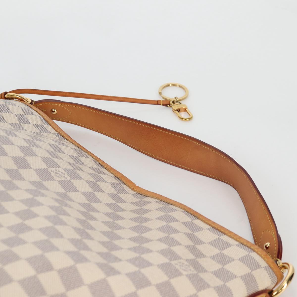 LOUIS VUITTON Damier Azur Delightful MM Shoulder Bag N41448 LV Auth 142302V