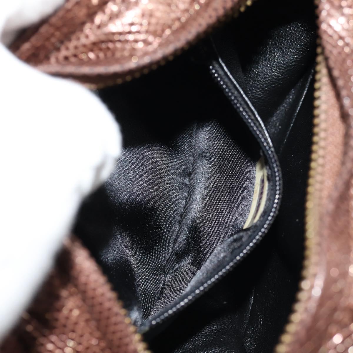 CHANEL COCO Mark Chain Shoulder Bag Caviar Skin Bronze Gold CC Auth 142318V