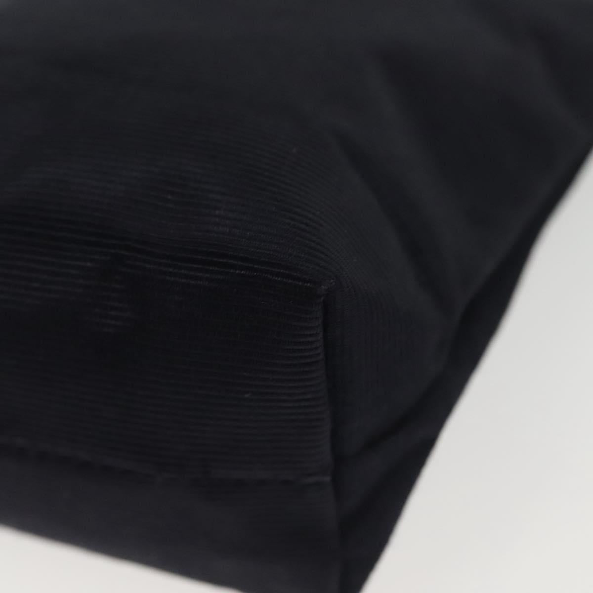 CELINE Pouch Canvas Navy Gold Auth 142320