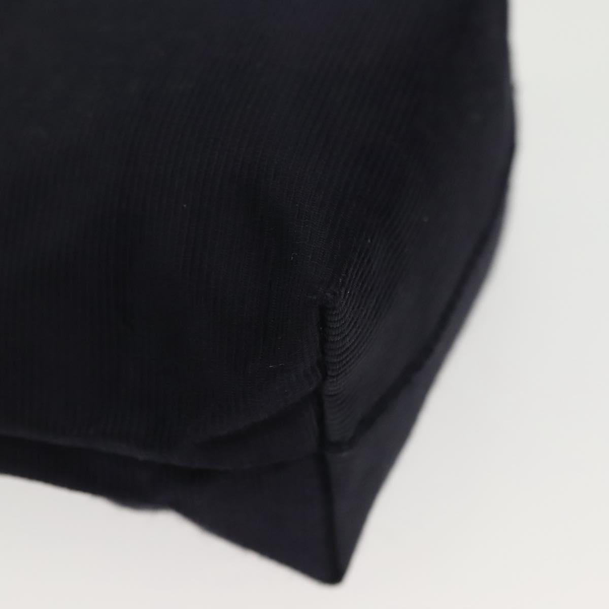 CELINE Pouch Canvas Navy Gold Auth 142320