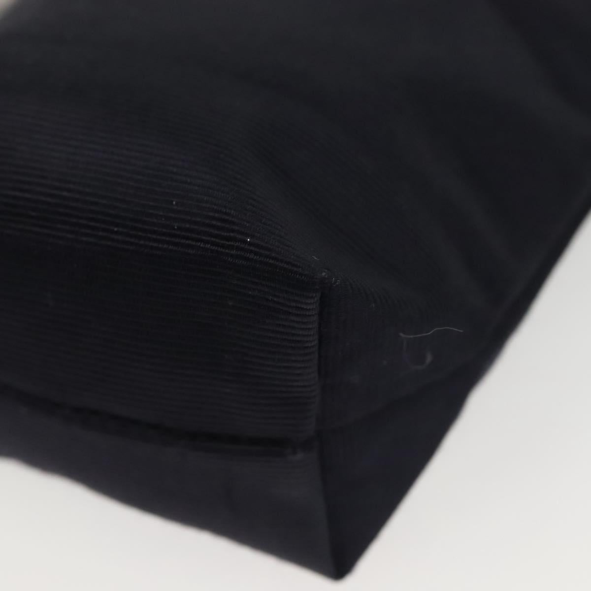 CELINE Pouch Canvas Navy Gold Auth 142320