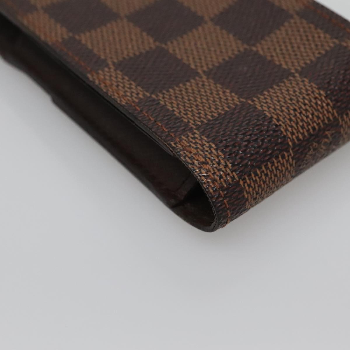 LOUIS VUITTON Damier Ebene Etui Cigarette Case N63024 LV Auth 142323