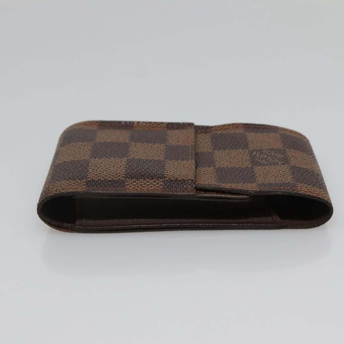 LOUIS VUITTON Damier Ebene Etui Cigarette Case N63024 LV Auth 142323