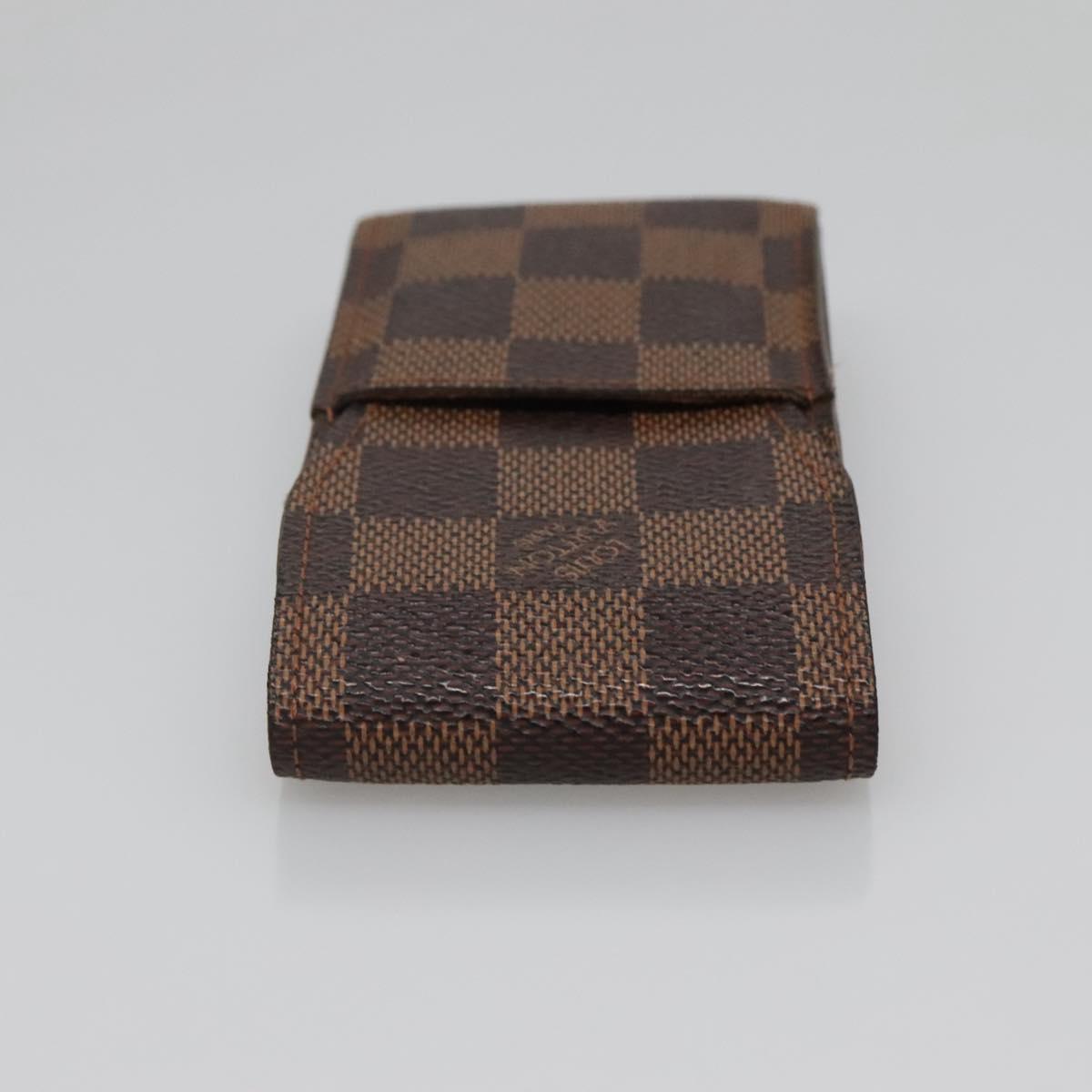 LOUIS VUITTON Damier Ebene Etui Cigarette Case N63024 LV Auth 142323
