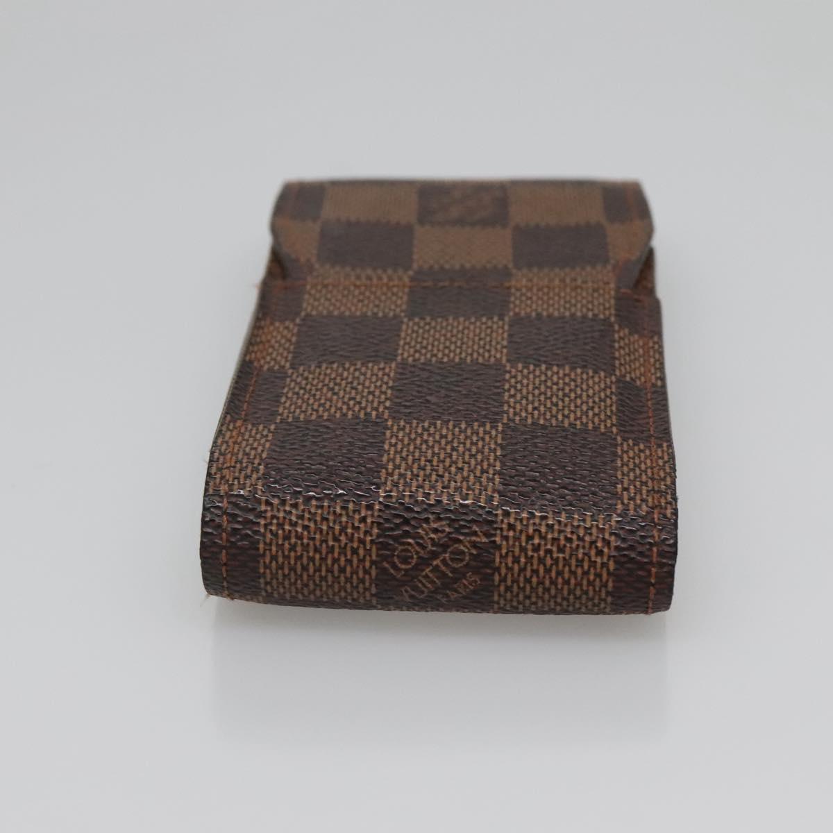 LOUIS VUITTON Damier Ebene Etui Cigarette Case N63024 LV Auth 142323