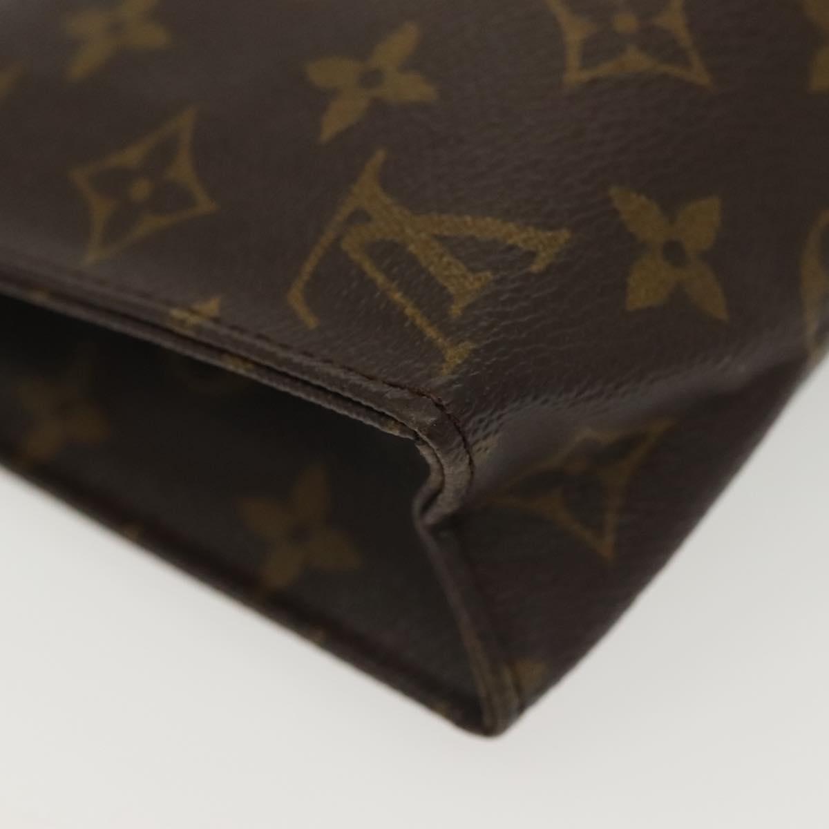 LOUIS VUITTON Monogram Poche Toilette 19 Pouch M47544 LV Auth 142328