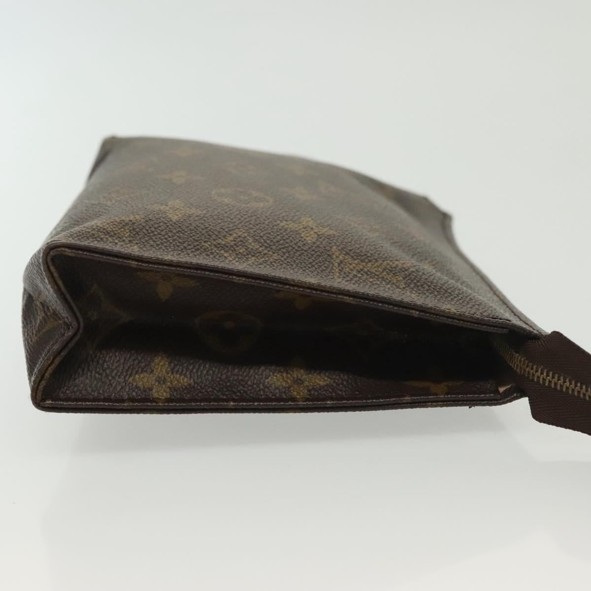 LOUIS VUITTON Monogram Poche Toilette 19 Pouch M47544 LV Auth 142328