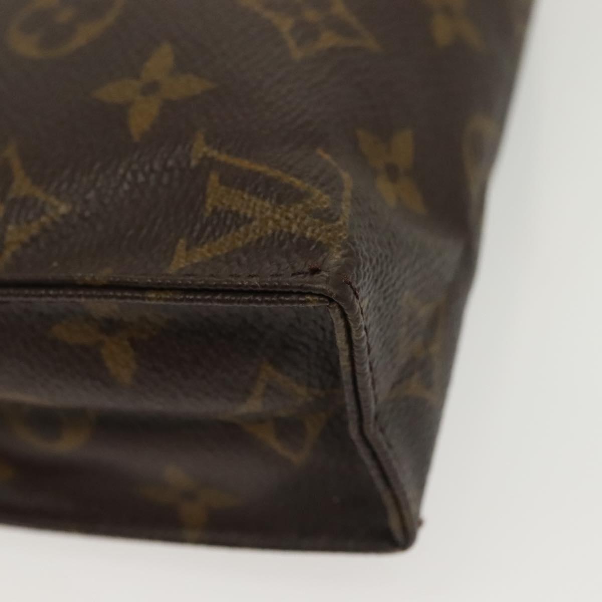 LOUIS VUITTON Monogram Poche Toilette 19 Pouch M47544 LV Auth 142328