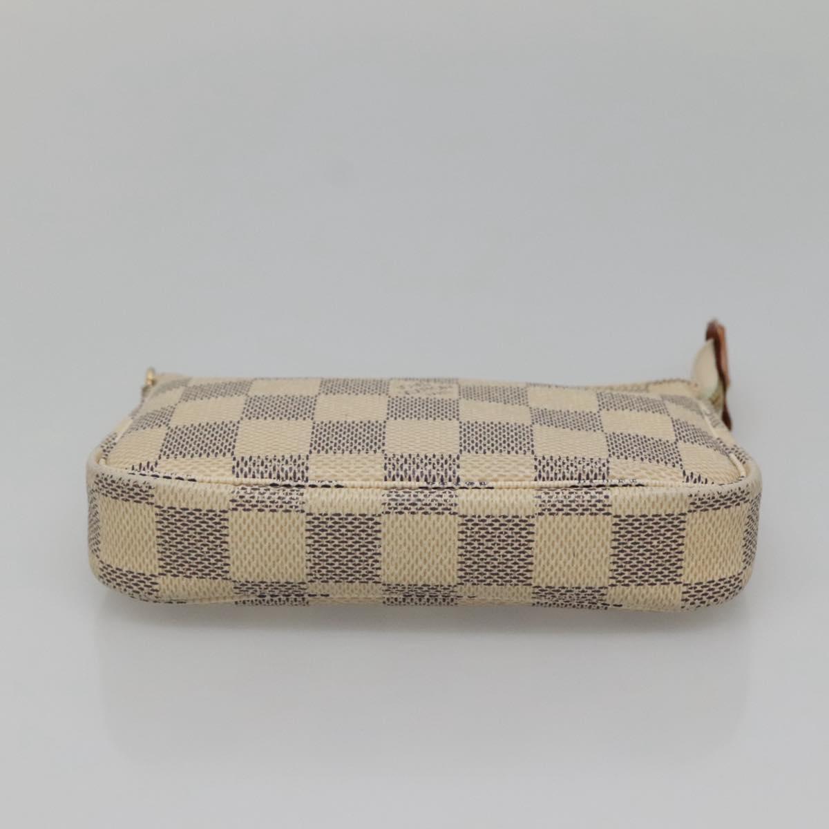 LOUIS VUITTON Damier Azur Mini Pochette Accessoires Pouch N63005 LV Auth 142334