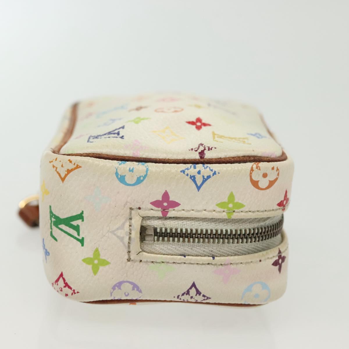 LOUIS VUITTON Monogram Multicolor Trousse Wapity Pouch White M58033 Auth 142339