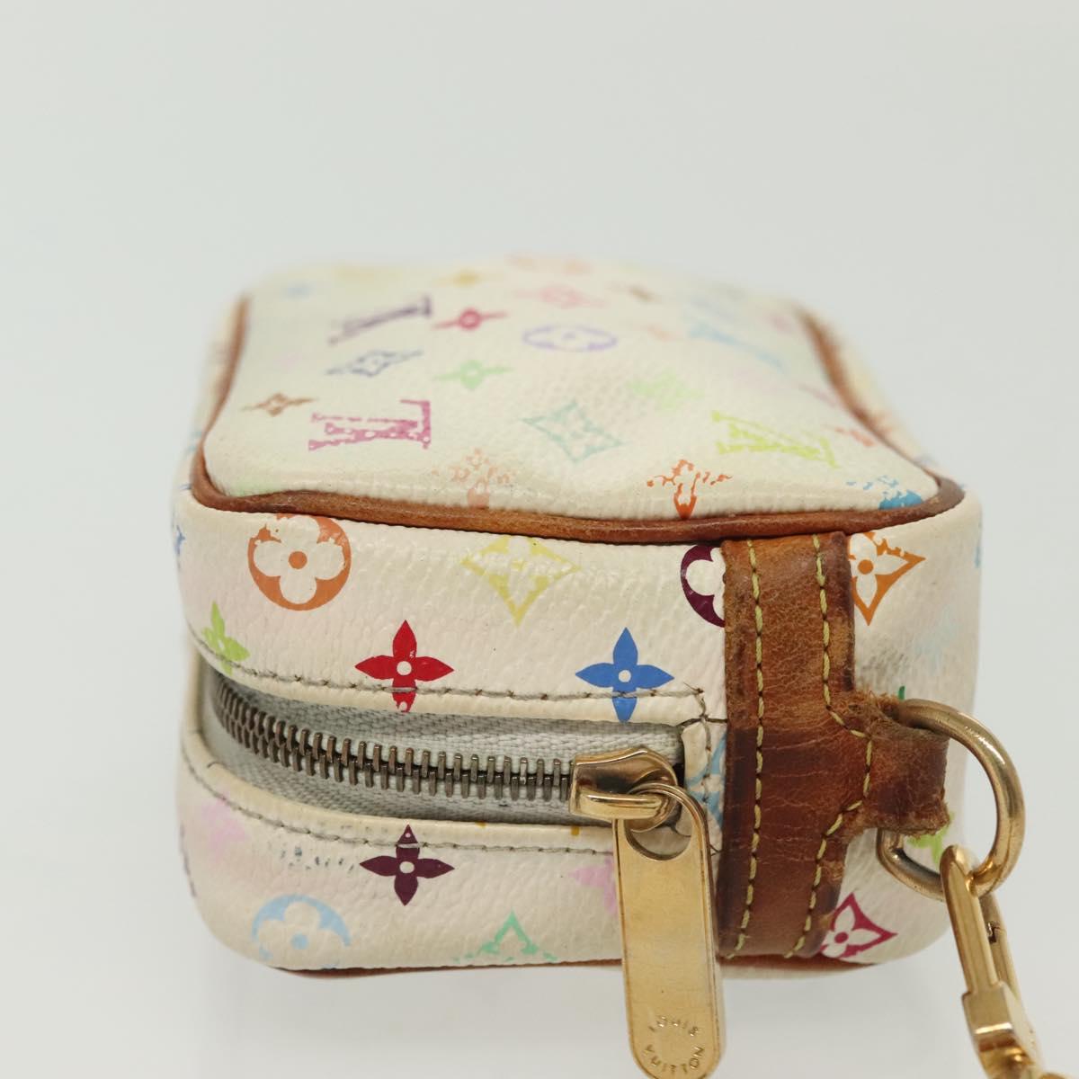 LOUIS VUITTON Monogram Multicolor Trousse Wapity Pouch White M58033 Auth 142339