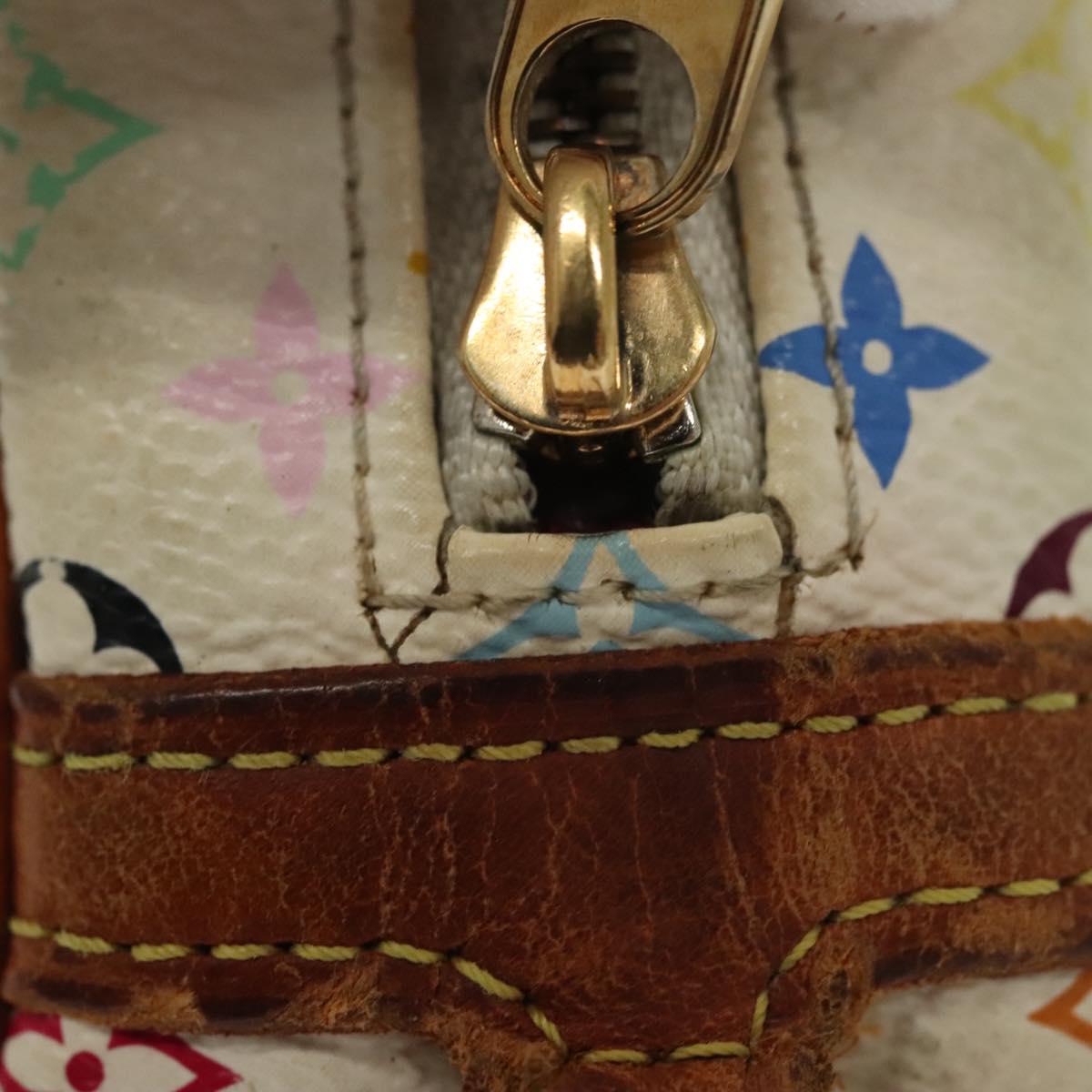 LOUIS VUITTON Monogram Multicolor Trousse Wapity Pouch White M58033 Auth 142339