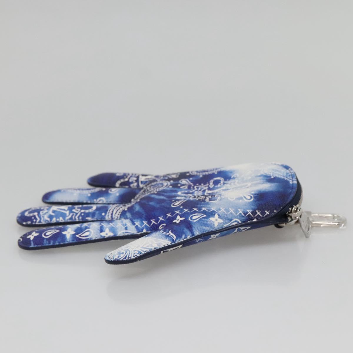 LOUIS VUITTON Monogram Bandana HIGH 5 Pouch White Blue M81410 LV Auth 142343SAM