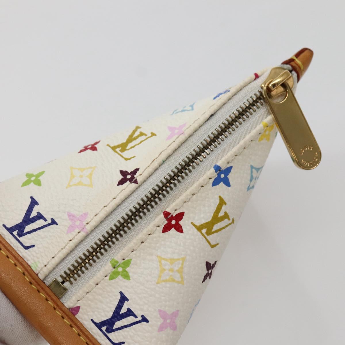 LOUIS VUITTON Monogram Multicolor Berlango Coin Purse White M58028 Auth 142348V