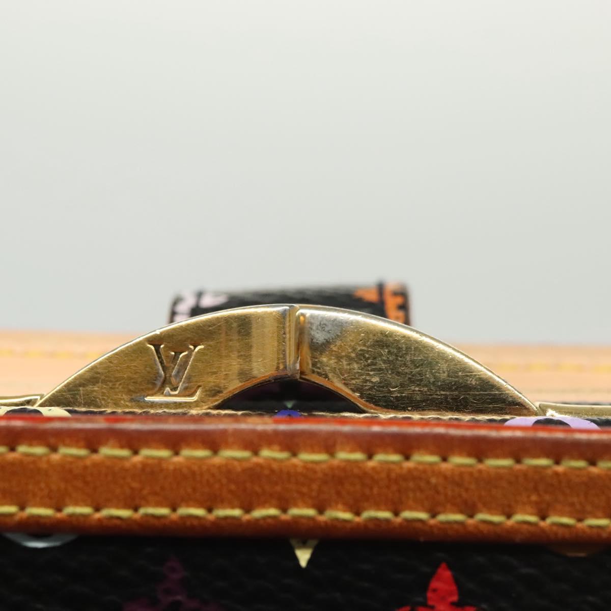 LOUIS VUITTON Multicolor Portefeuille Viennois Wallet Black M92988 Auth 142355