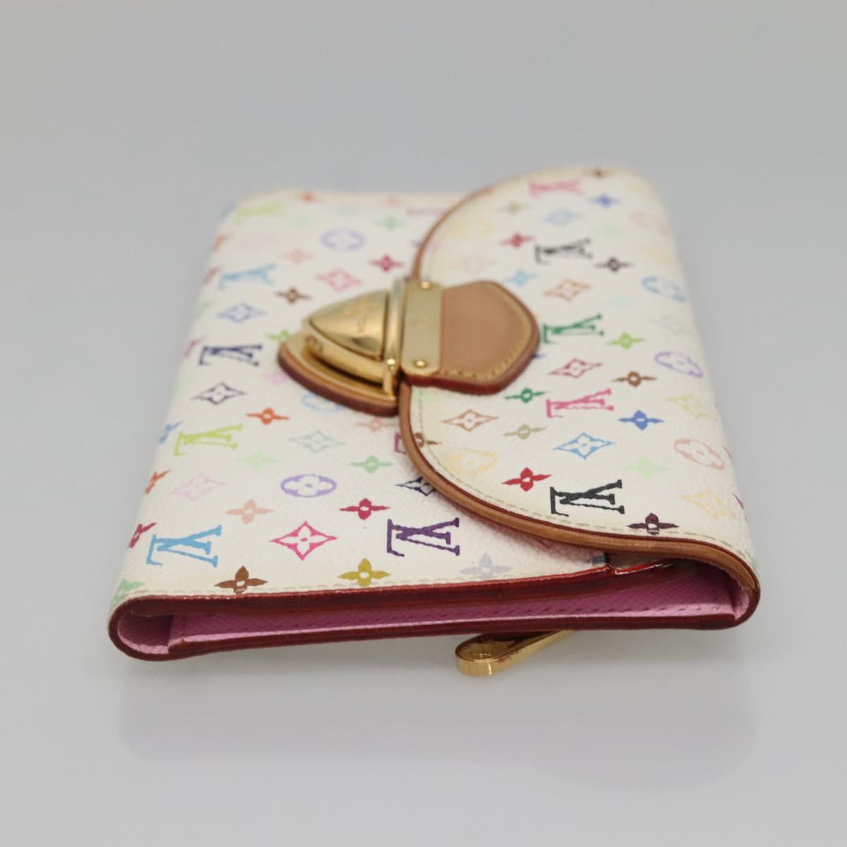 LOUIS VUITTON Multicolor Portefeuille Eugenie Wallet White M60053 LV Auth 142358