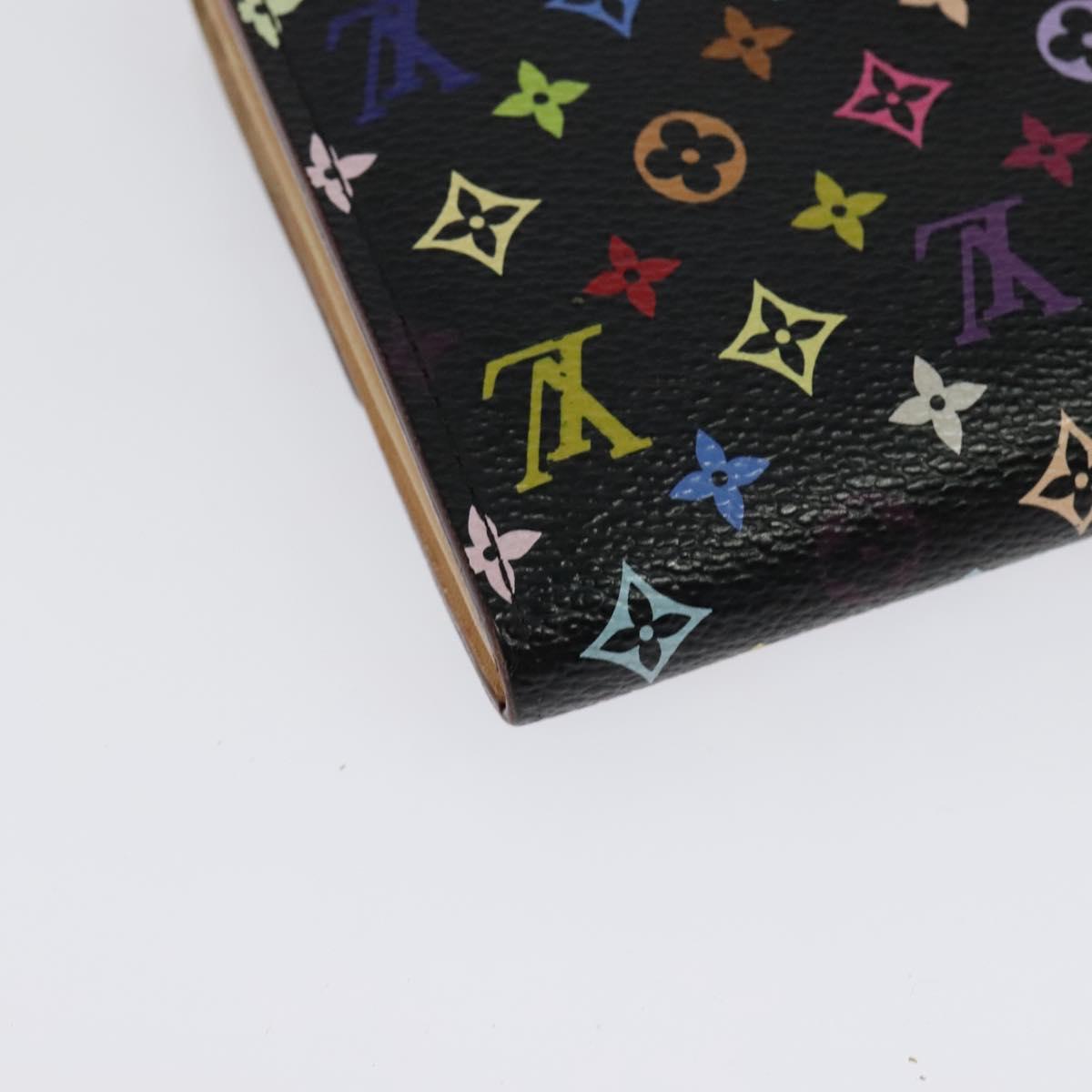 LOUIS VUITTON Multicolor Portefeiulle Sarah Long Wallet Black M60668 Auth 142359