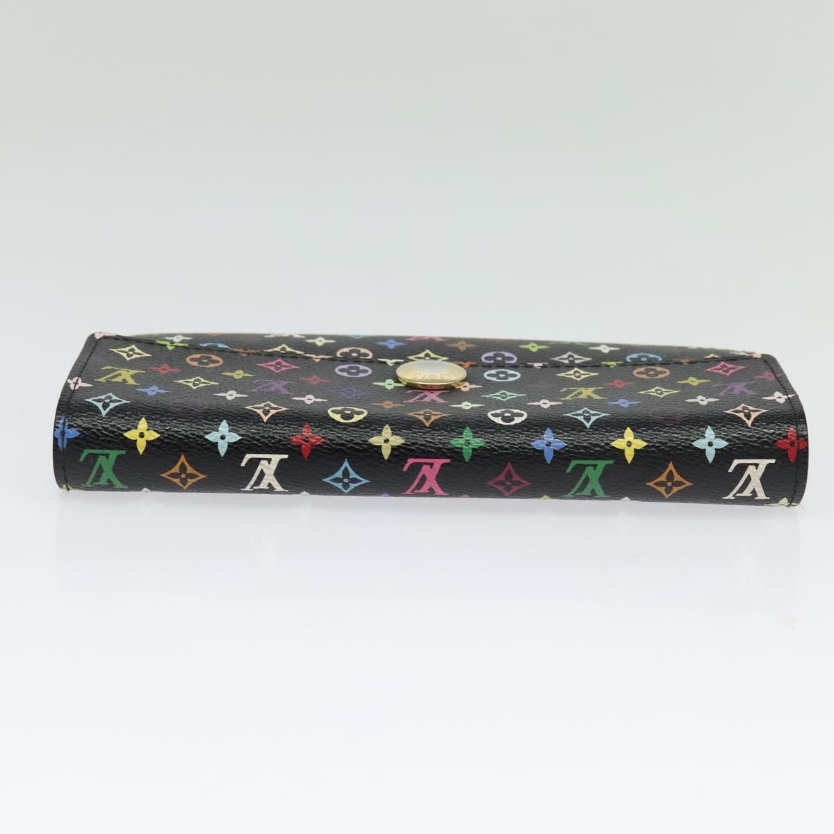 LOUIS VUITTON Multicolor Portefeiulle Sarah Long Wallet Black M60668 Auth 142359
