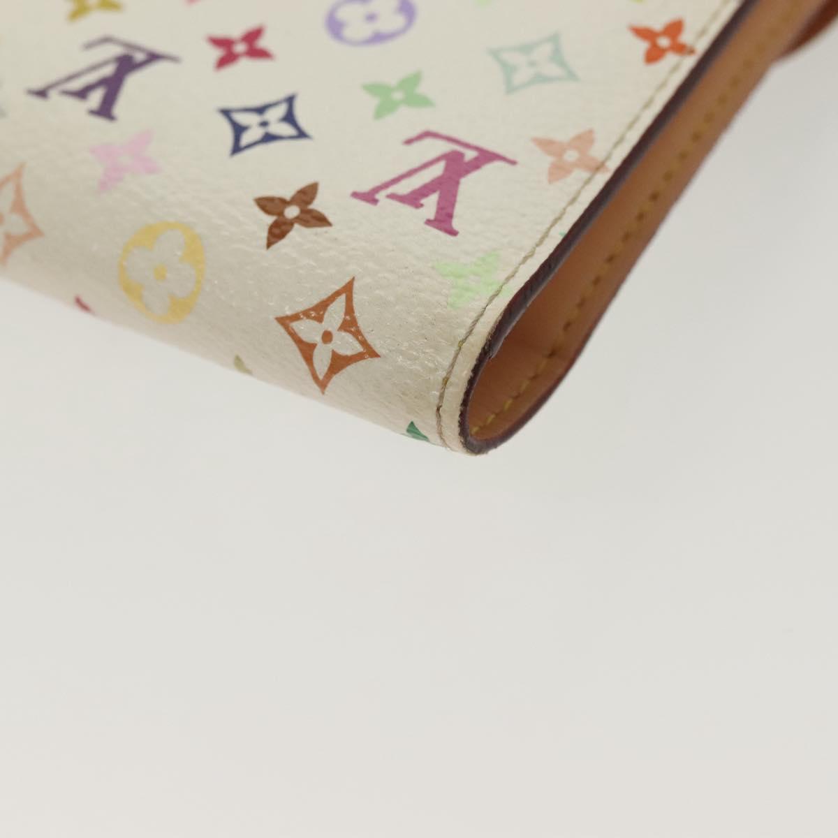 LOUIS VUITTON Multicolor Portefeuille Eugenie Wallet White M60053 LV Auth 142374