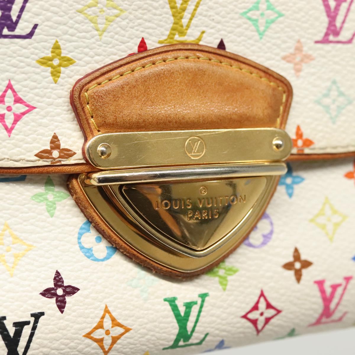 LOUIS VUITTON Multicolor Portefeuille Eugenie Wallet White M60053 LV Auth 142374