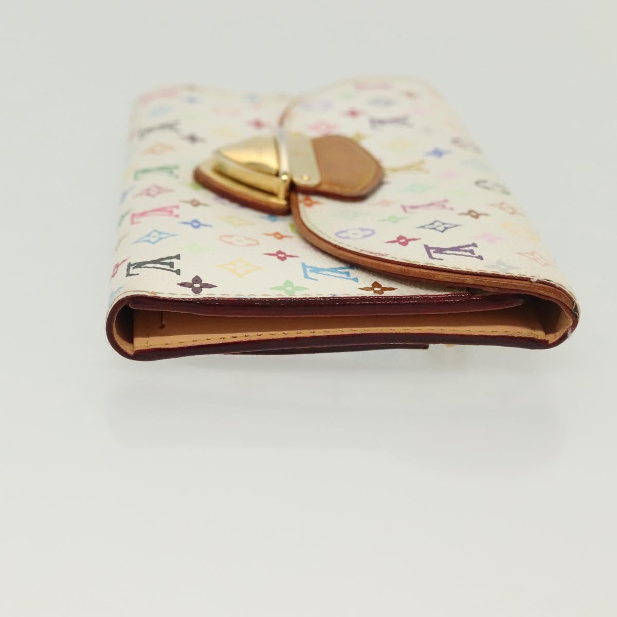 LOUIS VUITTON Multicolor Portefeuille Eugenie Wallet White M60053 LV Auth 142374