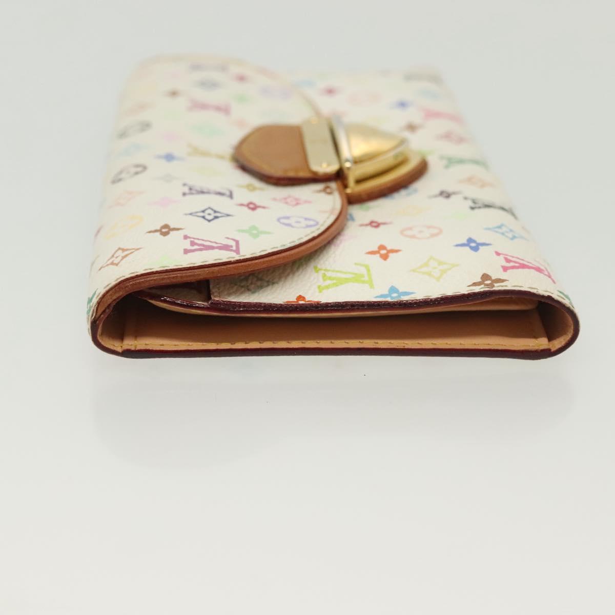 LOUIS VUITTON Multicolor Portefeuille Eugenie Wallet White M60053 LV Auth 142374