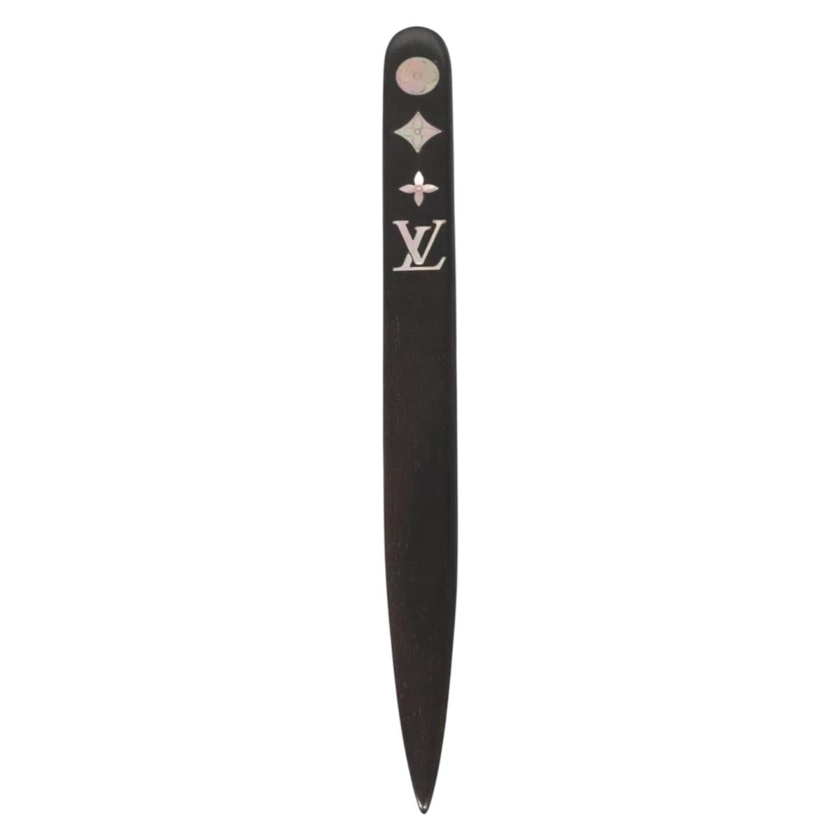 LOUIS VUITTON Paper Knife Wood Brown LV Auth 142383V